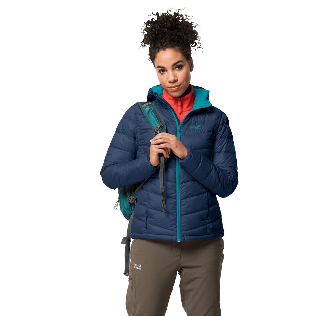 Jack Wolfskin HELIUM Női Pehelykabát Sötét Sötétkék - OBYWJQ-689